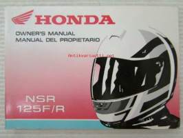 Honda NSR 125F/R owner´s manual -omistajan käsikirja