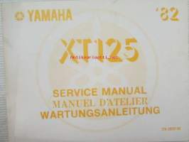 Yamaha XT125 service manual -huolto-ohjekirja