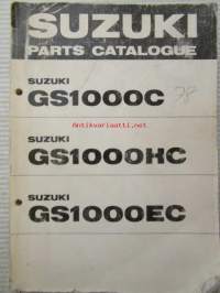 Suzuki GS1000C / GS1000HC / GS1000EC, Parts Catalogue -varaosaluettelo