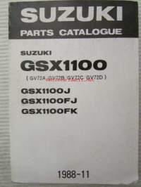 Suzuki GSX1100 (GV72A / GV72B / GV72C / GV72D) - GSX1100J, GSX1100FJ, GHSX1100FK, Parts Catalogue -varaosaluettelo