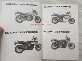 Suzuki GSX750ESD, GSX750ESE, GSX750EFE, GSX750EE, Parts Catalogue -varaosaluettelo