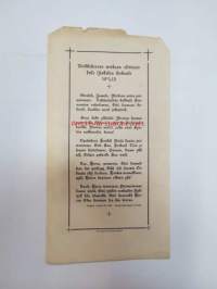 Kirkkoherran wirkaan asettajaisissa Uskelan kirkossa 2.6.1912 -painettu virsi (ruots. virsikirjan nr 154)