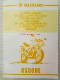 Suzuki GS500E Owner´s manual -käyttöohjekirja