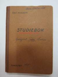 Åbo akademi Studiebok - Toini Grönqvist 1953-1961 -opintokirja