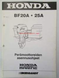 Honda BF20A - 25A - Perämoottoreiden asennusohjeet