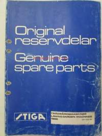 Stiga Genuine Spare Parts / Original reservdelar Trädgårdmaskiner Lawn & Garden Machines 1986 8211-3403-86 -varaosaluettelo