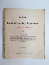 Neue Beiträge zur Kentniss der Dipteren, Achter Beitrag, Berlin 185? -saksankielinen hyönteistieteellinen tutkimus -scientific publication in german