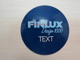 Finlux Design 1000 Text -tarra