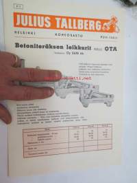 OTA betoniteräksen leikkurit / vipuvarsi-levysakset PR-8 -myyntiesite / sales brochure