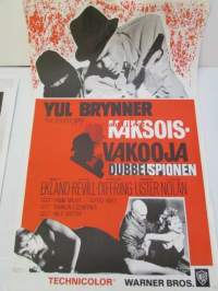 Kaksoisvakooja / Dubbelspionen - pääosissa Yul Brynner, Britt Ekland, Clive Revill, Anton Diffring, Moira Uster, Lloyd Nolan, ohjaus Franklin J. Schaffner