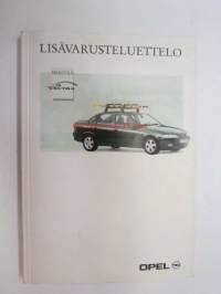 Opel 1995/96 lisävarusteluettelo -accdessories catalog, in finnish