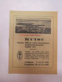 Kutsu Suomen NNKY:n Liiton Suomalaisiin Koulutyttökokouksiin kesällä 1935