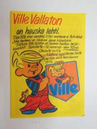Ville Vallaton -mainospainate lehden tilausta varten 1972