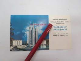 New Yorkin Maailmannäyttely 1964 - Myöhempien Aikojen Pyhien Jeesuksen Kristuksen Kirkon Mormoni paviljonki -näyttelyssä jaettu kortti