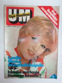 UM Uusi Maailma 1977 nr 16, ilmestynyt 17.8.1977, sis. mm. seur. artikkelit / kuvat / mainokset; Kansikuva Camilla Olenius, Margaretha Mickwitz vie perheensä