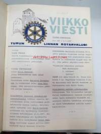 Viikkoviesti - Turun Linnan Rotaryklubi - 1967-68 5. ja 6. vuosikerta yhteissidoksena