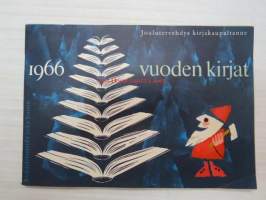 Joulutervehdys kirjapaupaltanne 1966 vuoden kirjat -book of 1966, christmas publication of local bookstores