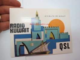 Radio Kuwait QSL card -Radio- / DX-kuuntelijalle Suomeen lähetetty yhteysvahvistuskortti - DX answer card