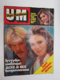 UM Uusi Maailma 1977 nr 20, ilmestynyt 12.10.1977, sis. mm. seur. artikkelit / kuvat / mainokset; Kansikuva (elokuvasta) Syvyyden saalistajat - Jacqueline Bisset