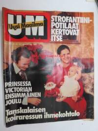 UM Uusi Maailma 1977 nr 25, ilmestynyt 21.12.1977, sis. mm. seur. artikkelit / kuvat / mainokset; Kansikuva Prinsessa Victorian ensimmäinen joulu, Volkswagen