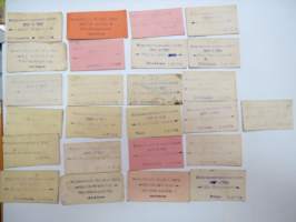 Rippikoulu, Laitila 1916, 25 kpl muistokortteja, joita rippikoululaiset jakoivat toisilleen ajan tavan mukaan muistoiksi; Lempi Wainio (Vainio), Elli Wähätalo