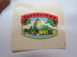Savonlinna -vesisiirtokuva 1960-luvulta -water decal