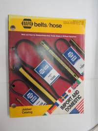 NAPA belts / hose Catalog nr 474-2089B February 1989 -luettelo remmeistä ja letkuista