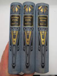 Lessings Werke in sechs Bänden. Lessingin teokset alkuperäiskielellä 6 osana (3 nidettä)