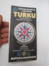 Turku ympäristöineen 1980 -matkailukartta -travel map