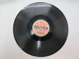 Triola T 4223 Veikko Tuomi - Silmät ikkunassa / Mustalaisviulu -savikiekkoäänilevy - 78 rpm record