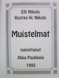 Elli ja Kustaa W. Nikulan muistelmat