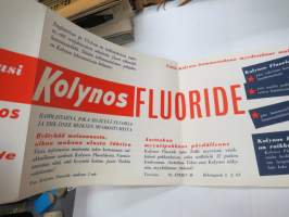 Uusi Kolynos fluoride hammastahan -myyntiesite / mainos -brochure, tooth paste