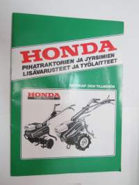 Honda pihatraktorien ja jyrsimien lisävarusteet ja työlaitteet - redskap och tillbehör