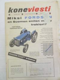 Koneviesti 1960 nr 8, sisältää mm. seur. artikkelit / kuvat / mainokset; Esittelyssä M.A.N., Lannoitus- ja kylvökoneet McCormick ja Allis Chalmers, Kevään 60