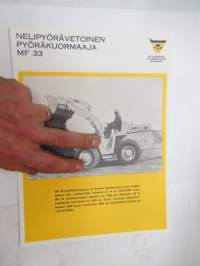 Massey-Ferguson 33 neliveto pyöräkuormaaja -myyntiesite / brochure, loader