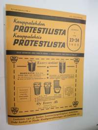 Kauppalehden protestilista - Kauppalehtis protestlista 1955 nr 23-24, ilmestynyt 6.6.1955 -unpaid debts and dues, published in special credit-paper