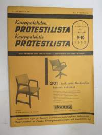 Kauppalehden protestilista - Kauppalehtis protestlista 1955 nr 9-10, ilmestynyt 28.2.1955 -unpaid debts and dues, published in special credit-paper