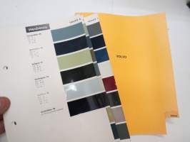 Volvo - 3 sivua Standox / Herberts värimalleja -colour samples