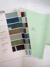 BMC (Austin-Morris) - 5 sivua Standox / Herberts värimalleja -colour samples