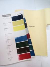 Porsche - 2 sivua Standox / Herberts värimalleja -colour samples