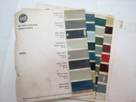 Opel - 4 sivua / pages Lack-Lechler - Chr. Lechler & Sohn Nachf. värimalleja -colour samples