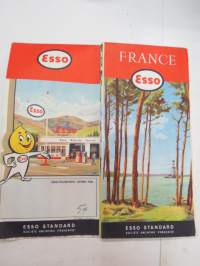 Esso France 1956 -tiekartta / road map