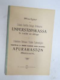 Littoisten Tehtaan Yhtiön Työntekijäin raajarikkoja ja iäkkäitä henkilöitä varten perustetun Apurahaston säännöt 1900 Stadgar för Littois Fabriks bolags
