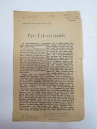 Vårt fiskeriväsende (Aftryck från Helsingfors Dagblad N:ris 241-242) -eripainos /offprint