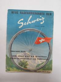 Neue Radfahrerkarte der Schweiz / La Suisse - Nouvelle carte pour cyclistes -Sveitsi - pyöräilykartta / map of Switzerland, for cyclists
