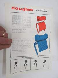Douglas niskatuet, vaihdetangon nupit, rattisuojukset -myyntiesite / brochure