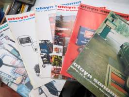 Atoyn sanomat - Auto- ja konealan kausijulkaisu 6 kpl lehtiä vuodelta 1979-80 -magazines