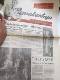 Pienrakentaja 1959 nr 3 - Tiiliteollisuuden yhteenliittymän  - Tiilikeskus Oy:n asiakaslehti - Maatalouden erikosnumero -customer magazine - promoting tiles and