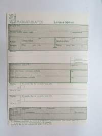 SA  /  Puolustuslaitos Loma-anomuskaavake SA Knto 30 11 61, käyttämätön lomake 60-luvulta -army sheet for leave application, unused, 1960´s