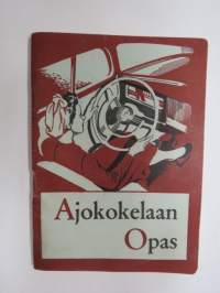 Ajokokelaan opas 1952 -driving school book